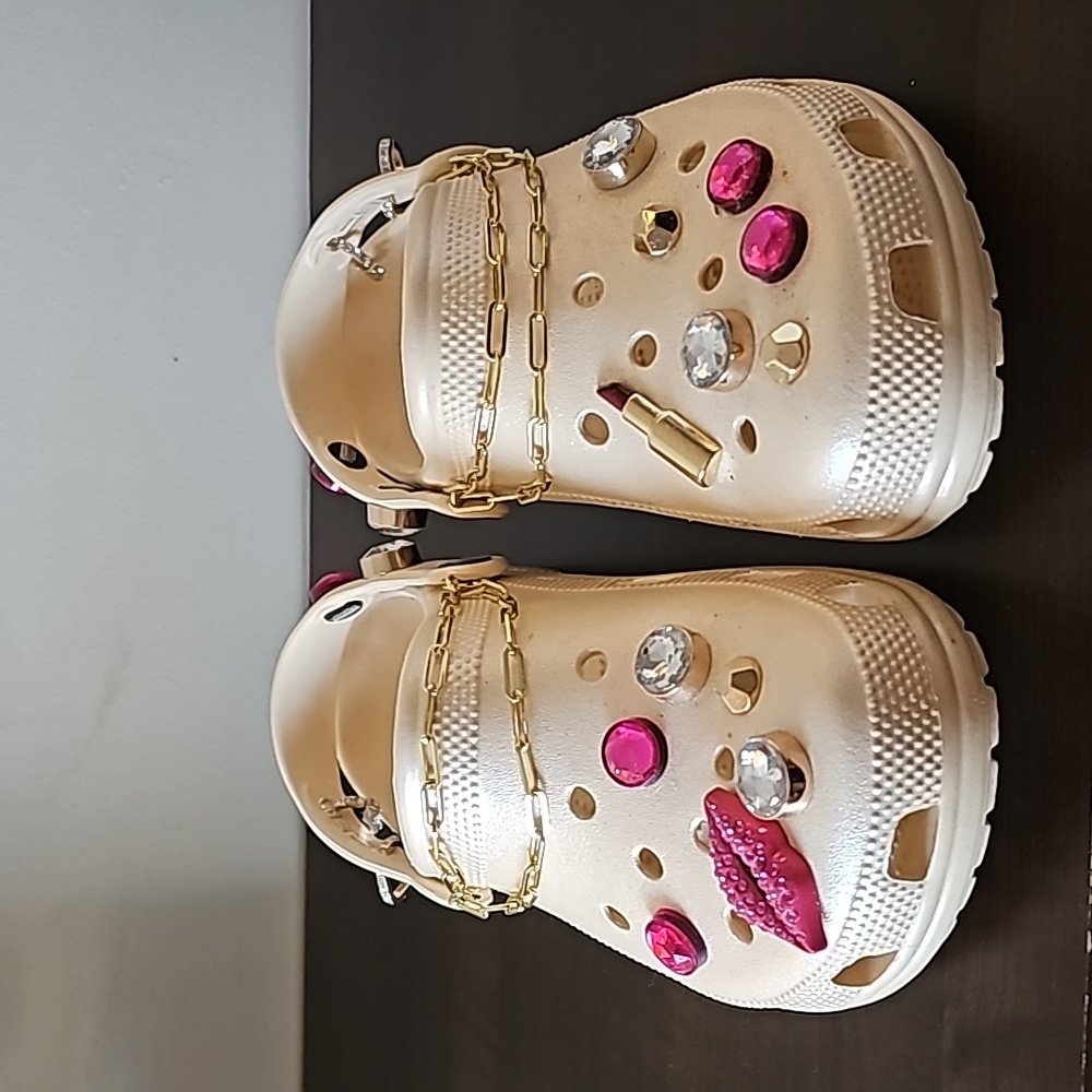 Rose Gold Crocs